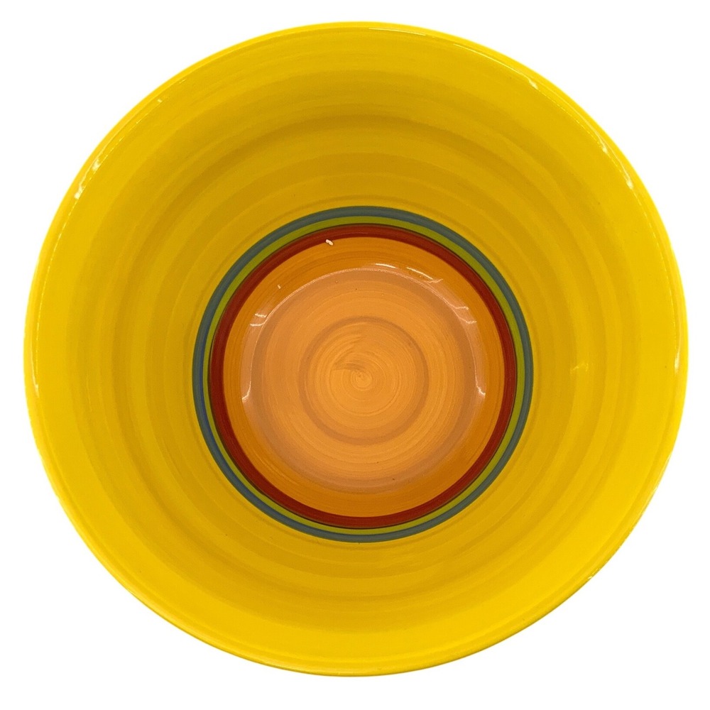 Gail Pittman Hand Painted Ceramic Bowls Set of 3 Red Yellow Green Made in USA 01 - Picture 4 of 11